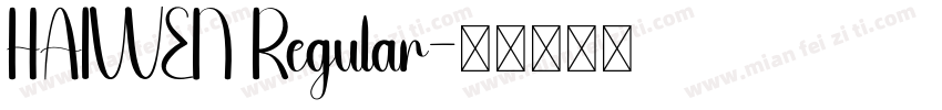 HAIWEN Regular字体转换